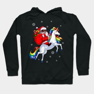 Santa Riding Horse Rainbow LGBT Christmas Hoodie